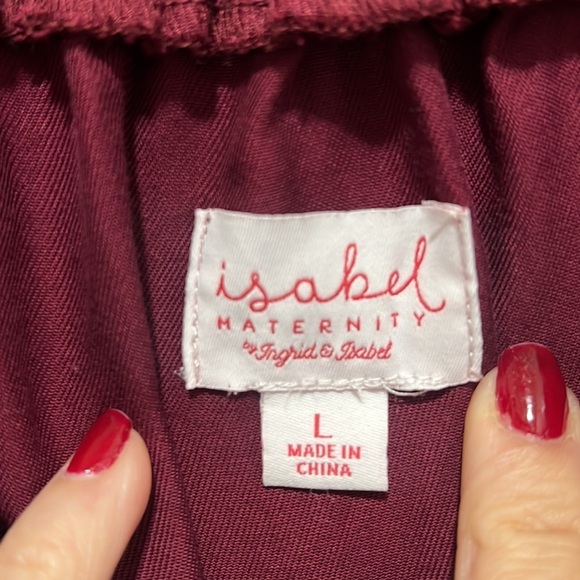 NWT ISABEL Maternity | Maroon Dress | Size Large - Picture 6 of 7